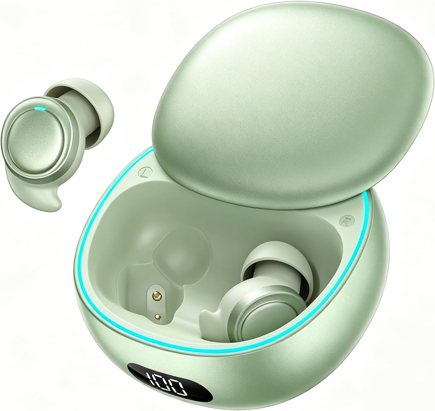 NE96 Invisible Sleep Headphones for Side Sleepers, Bluetooth 6.0 (Green)