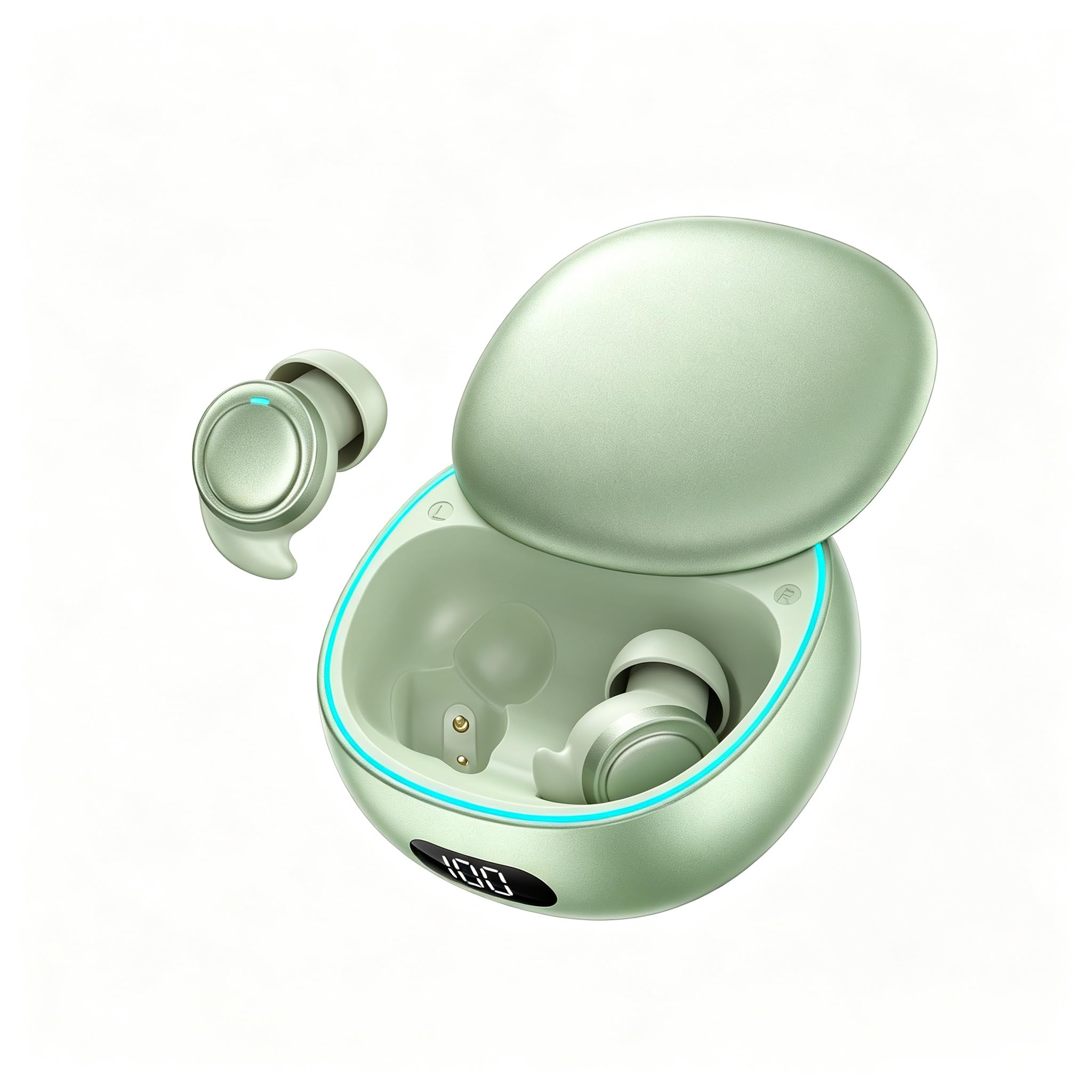 NE96 Invisible Sleep Headphones for Side Sleepers, Bluetooth 6.0 (Green)