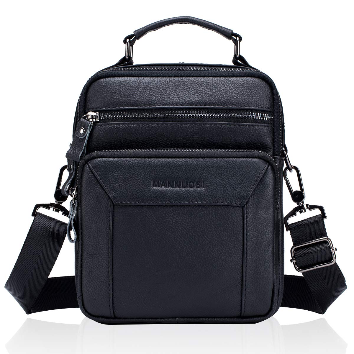 Uomo Borse a spalla Zaino monospalla casual Borse a mano viaggio Vera pelle multitasche Borse organizer portatutto