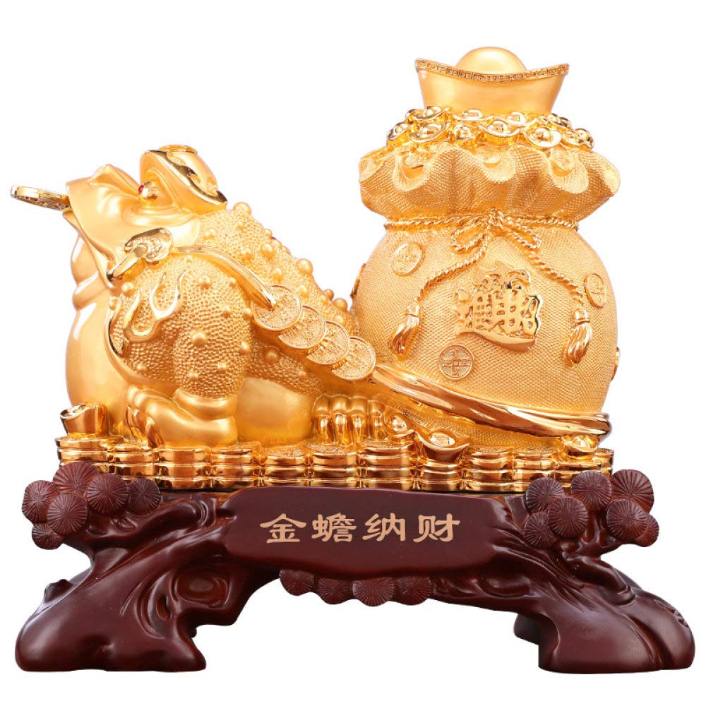 Mignon crapaud statue résine pour embellir un bureau vide et triste