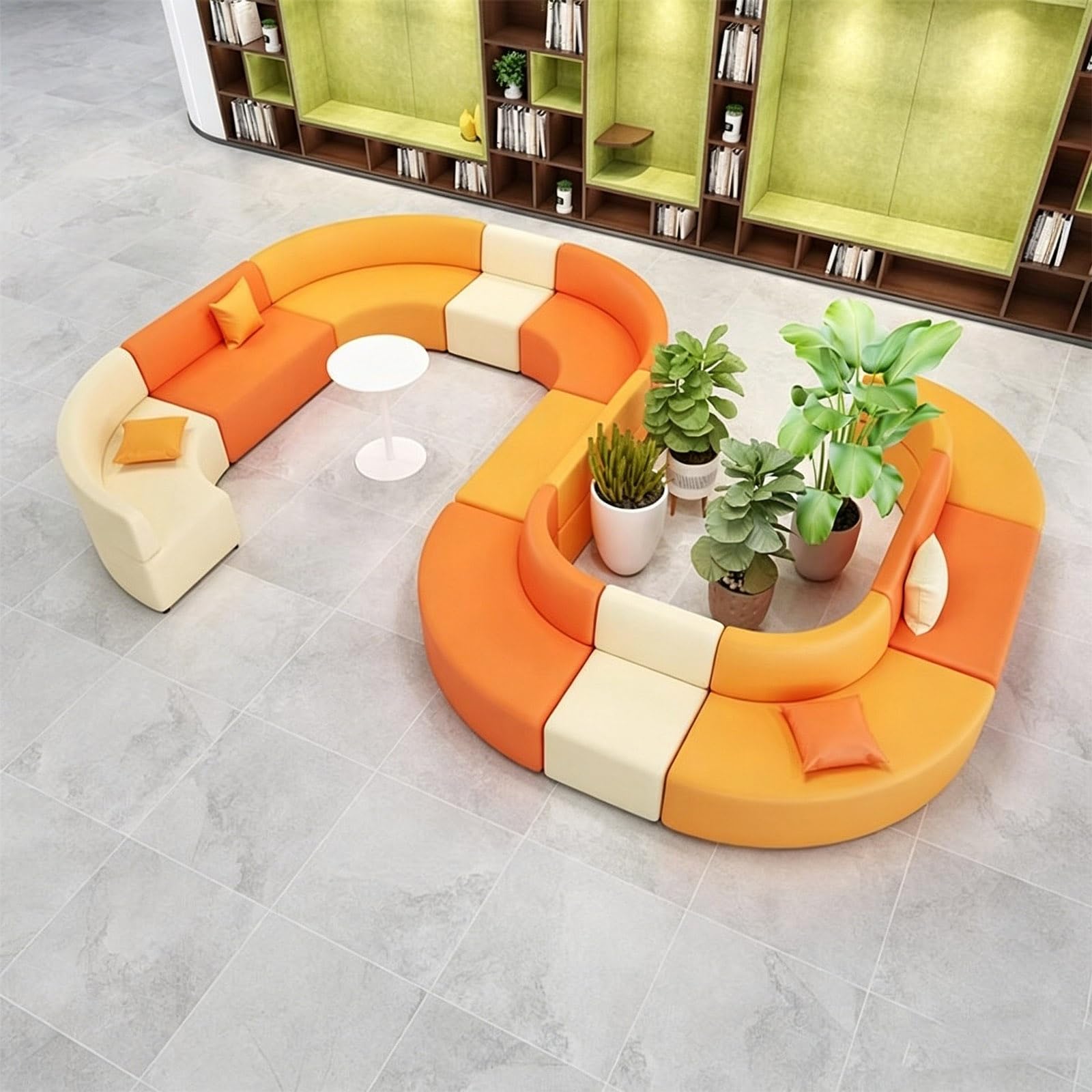 GTHTUHFD Modular Creative Sofa Sets,Upholstered Flexible Modular Sofa,Scratch-Resistant Waterproof Leather,For Living Room,Reception Area,OfficeColorful-5300 * 3600mm