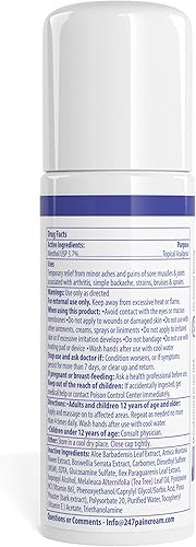 Miniatura 6 de Crema tópica para aliviar el dolor 247, tubo de 4 onzas, crema para aliviar el dolor muscular, alivio del dolor articular, alivio del dolor de
