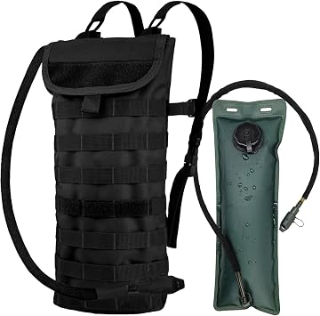 Hannibal Tactical 5L Hydration Pack, Water Backpack with 3L Water Bladder, MOLLE System for Outdoor Hiking, Biking, Running