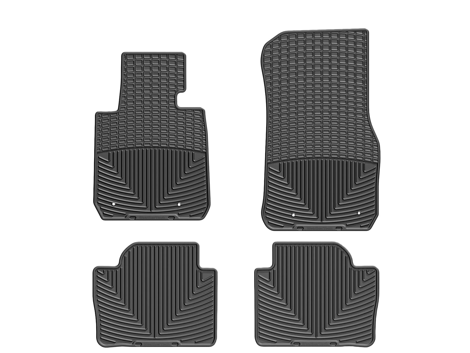 WeatherTech All-Weather Floor Mats for BMW 328i, 330e, 330i - 1st & 2nd Row (W267-W268), Black