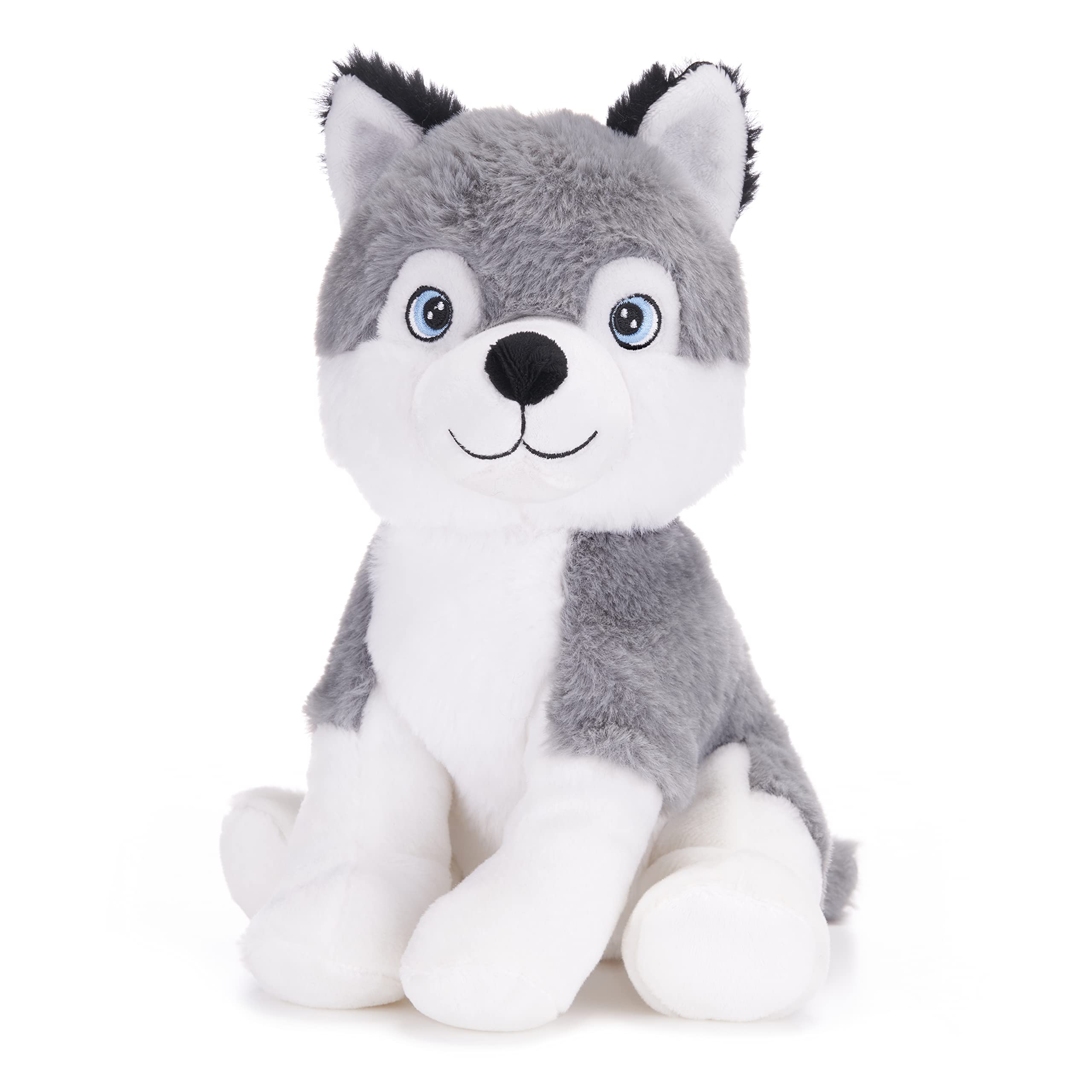 Eco Earth 10-Inch (25cm) Sitting Husky Dog Eco-Friendly Plush Soft Toy