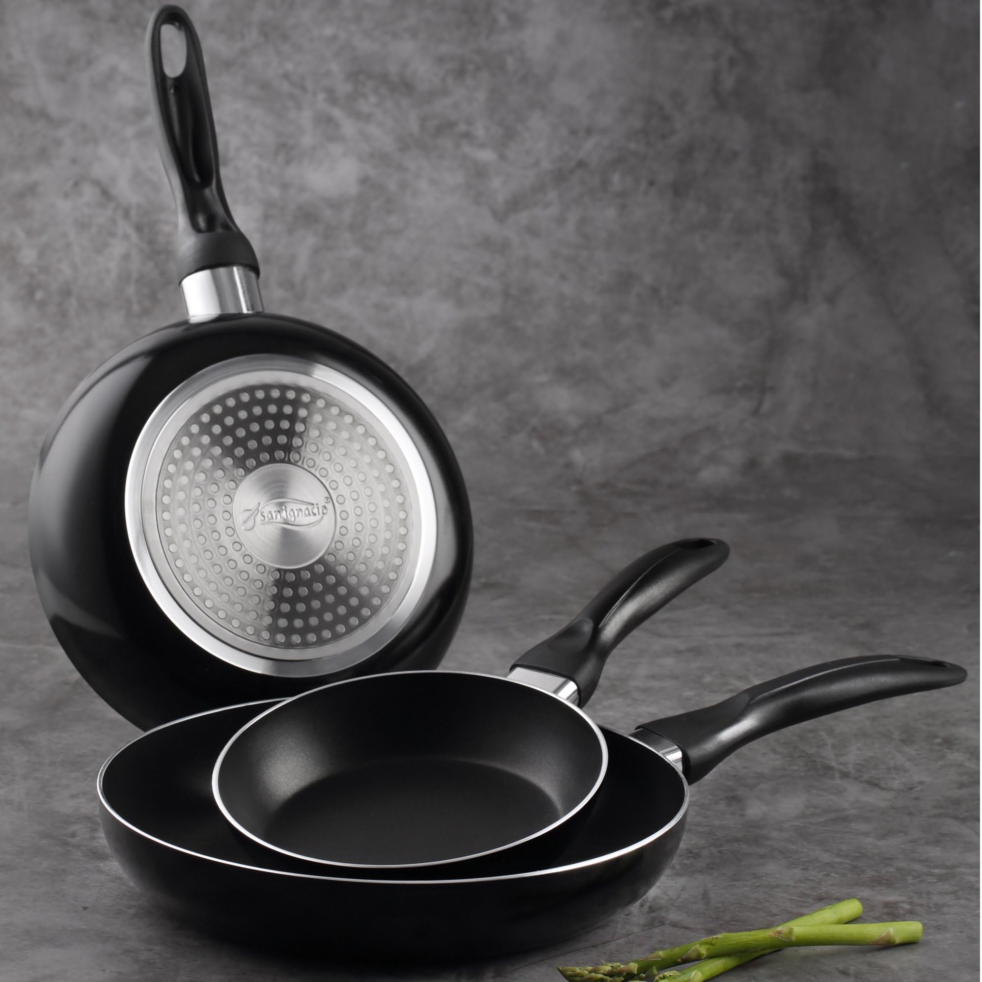 Batería de cocina 5pc aluminio prensado + Juego de sartenes Ø16Ø20Ø24 aluminio prensado San Ignacio