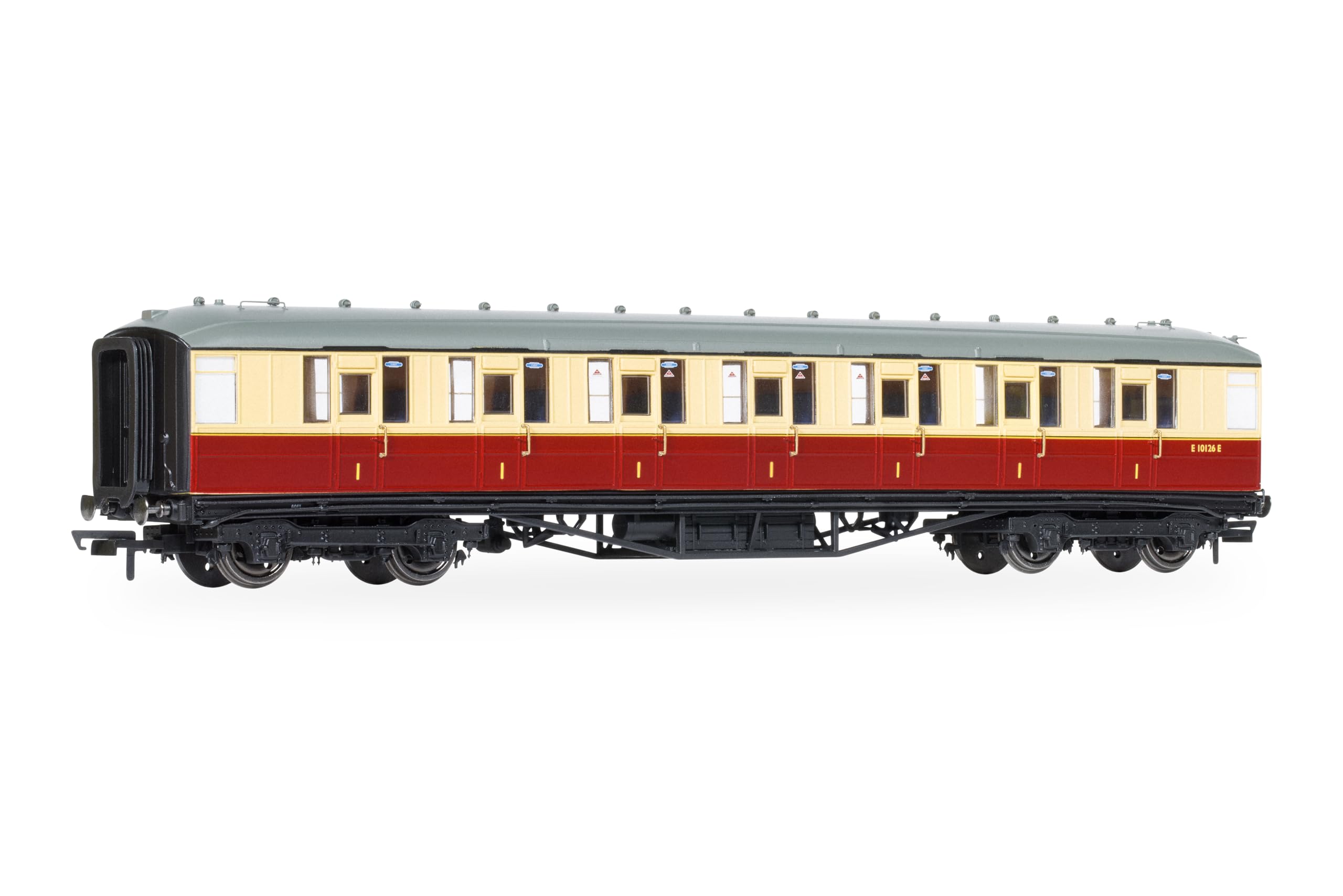 Hornby R40457 BR Gresley Corridor, karmesinrot und cremefarben, 1. Klasse, E10126E, Purpur/Creme