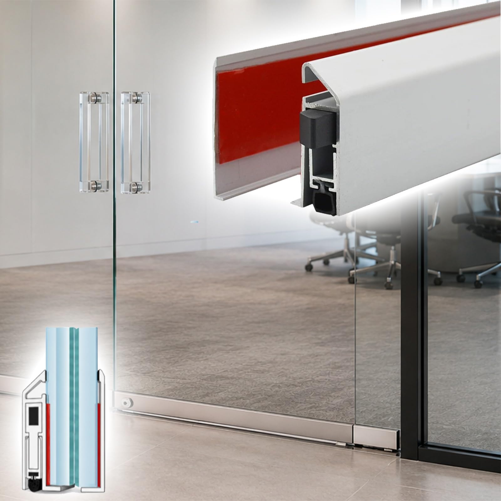 Burlete autoadhesivo automático de 70cm para mantener tu salón libre de polvo y frío