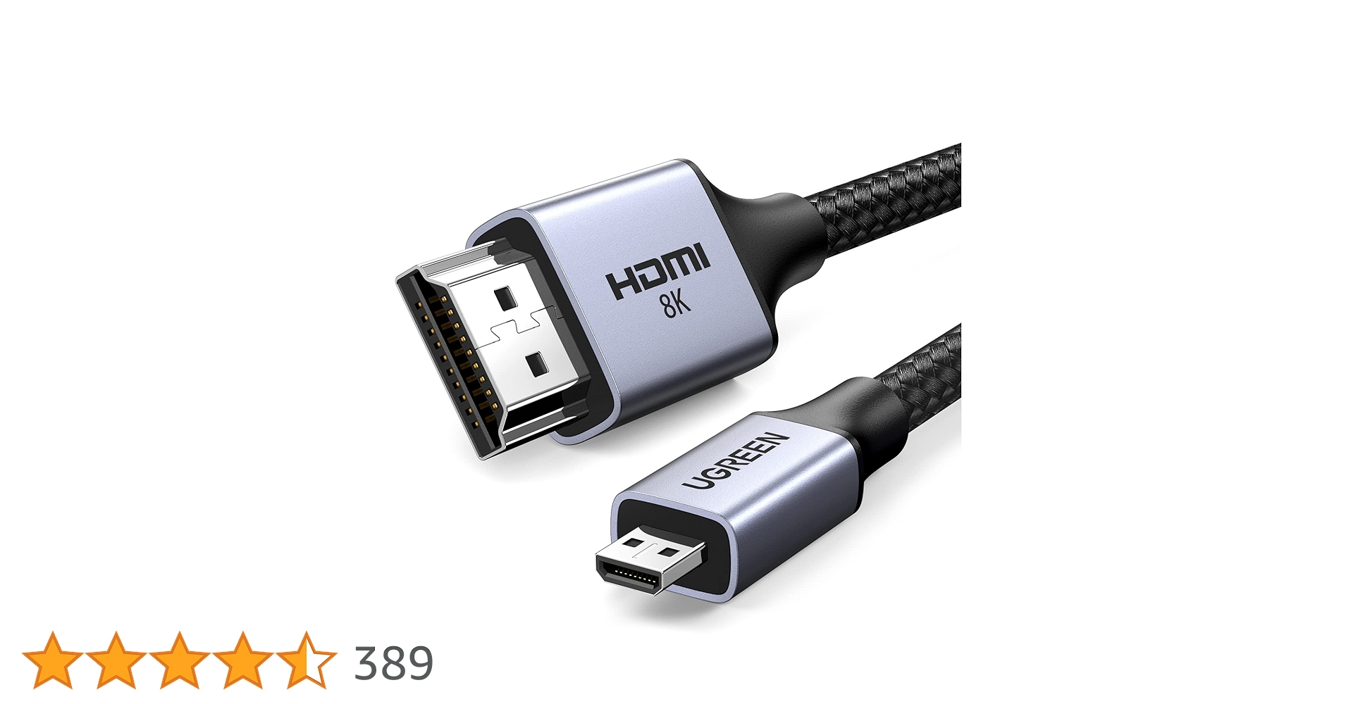 UGREEN Cabo 8K Micro HDMI para HDMI 6.6FT, 2.1 Alumínio Trançado 48 Gbps Ultra Alta Velocidade 8K @ 60 Hz, 4K @ 120 Hz Suporte HDR eARC Dolby Compatível com GoPro Raspberry Pi 5 Câmera Nikon UGREEN Cabo 8K Micro HDMI para HDMI 6.6FT, 2.1 Alumínio Trançado 48 Gbps Ultra Alta Velocidade 8K @ 60 Hz, 4K @ 120 Hz Suporte HDR eARC Dolby Compatível com GoPro Raspberry Pi 5 Câmera Nikon