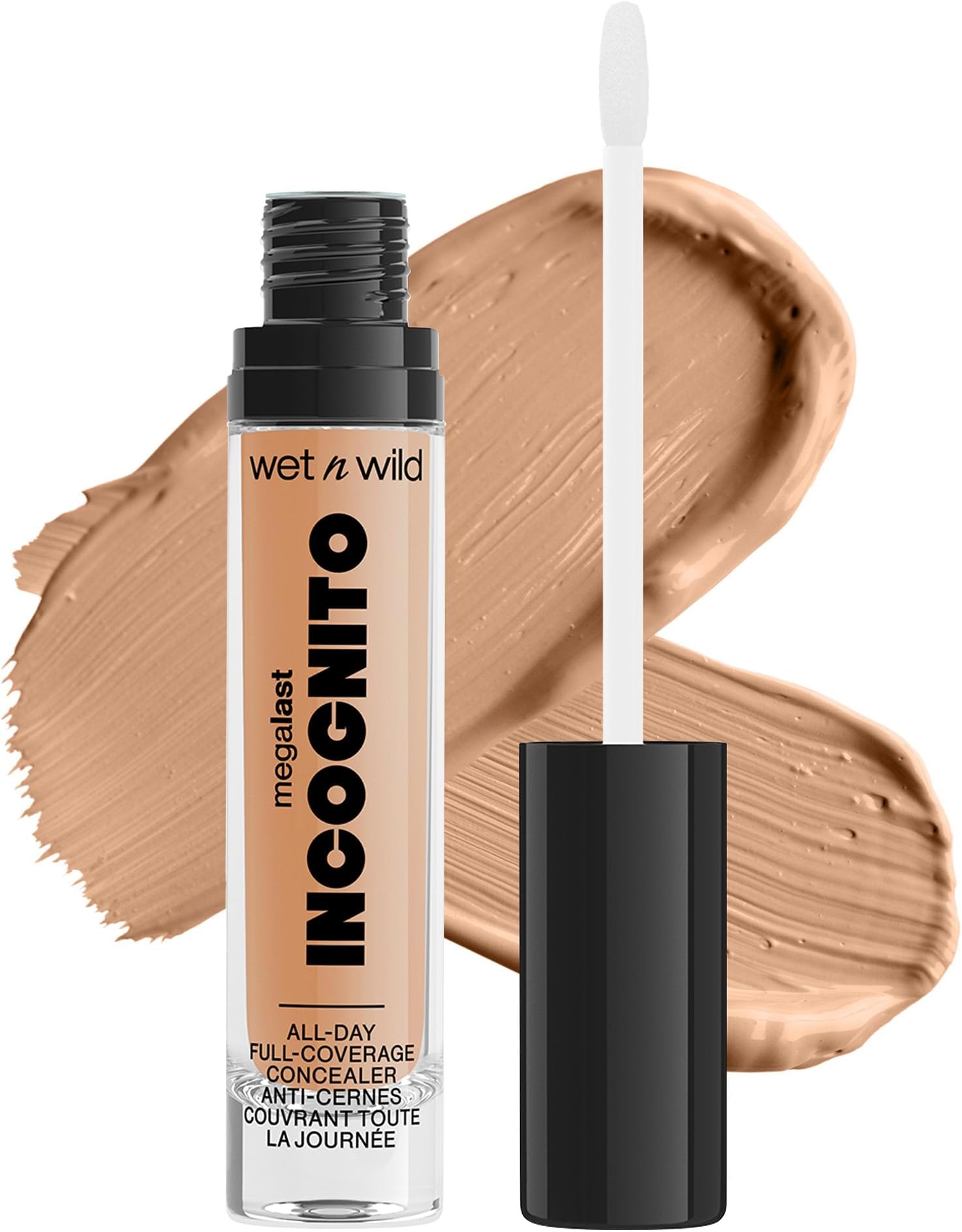 Wet n Wild Megalast Incognito Full-Coverage Concealer, Long-Lasting Matte Liquid Concealer for Dark Circles & Blemishes, Hydrating with Shea Butter, Medium Neutral