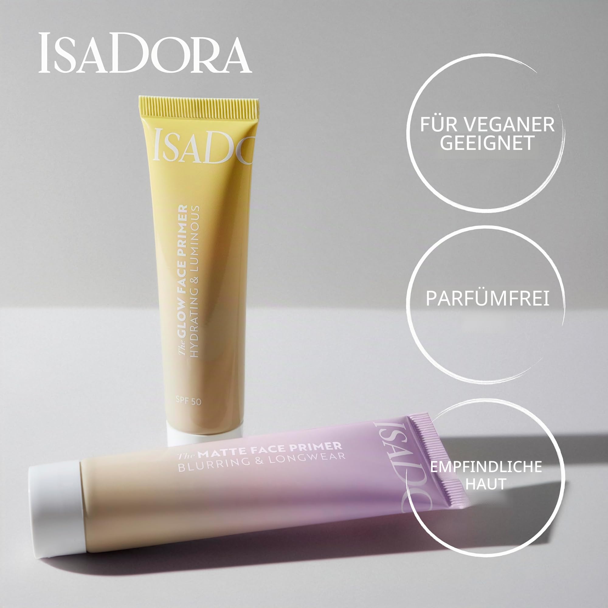 Isadora The Glow Make-Up Primer | Bereitet die Haut für ein lang anhaltendes, makelloses Make-up vor | Vegan, Tierversuchsfrei (The Glow Face Primer, 30 ml)