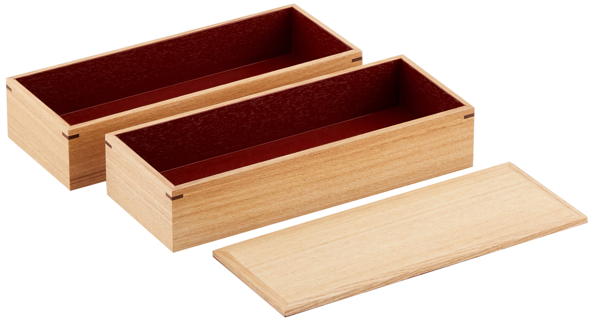 Amazon｜松屋漆器店 越前漆器 白木塗タモ 長角二段弁当(大) GF22036