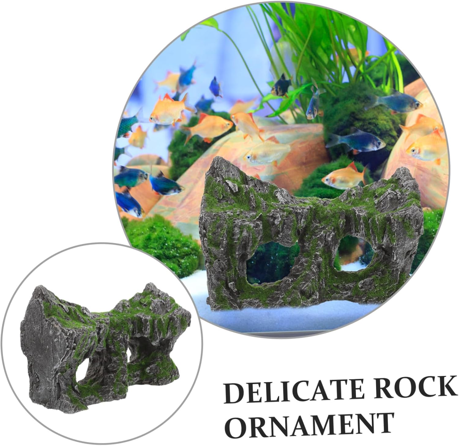 2 Sets Transparent Fish Tank Decoration Aquarium Plants Artificial Beads Vase Filler Faux Pearls Stone Layout Decors Plant Pot Models Plastic (2)