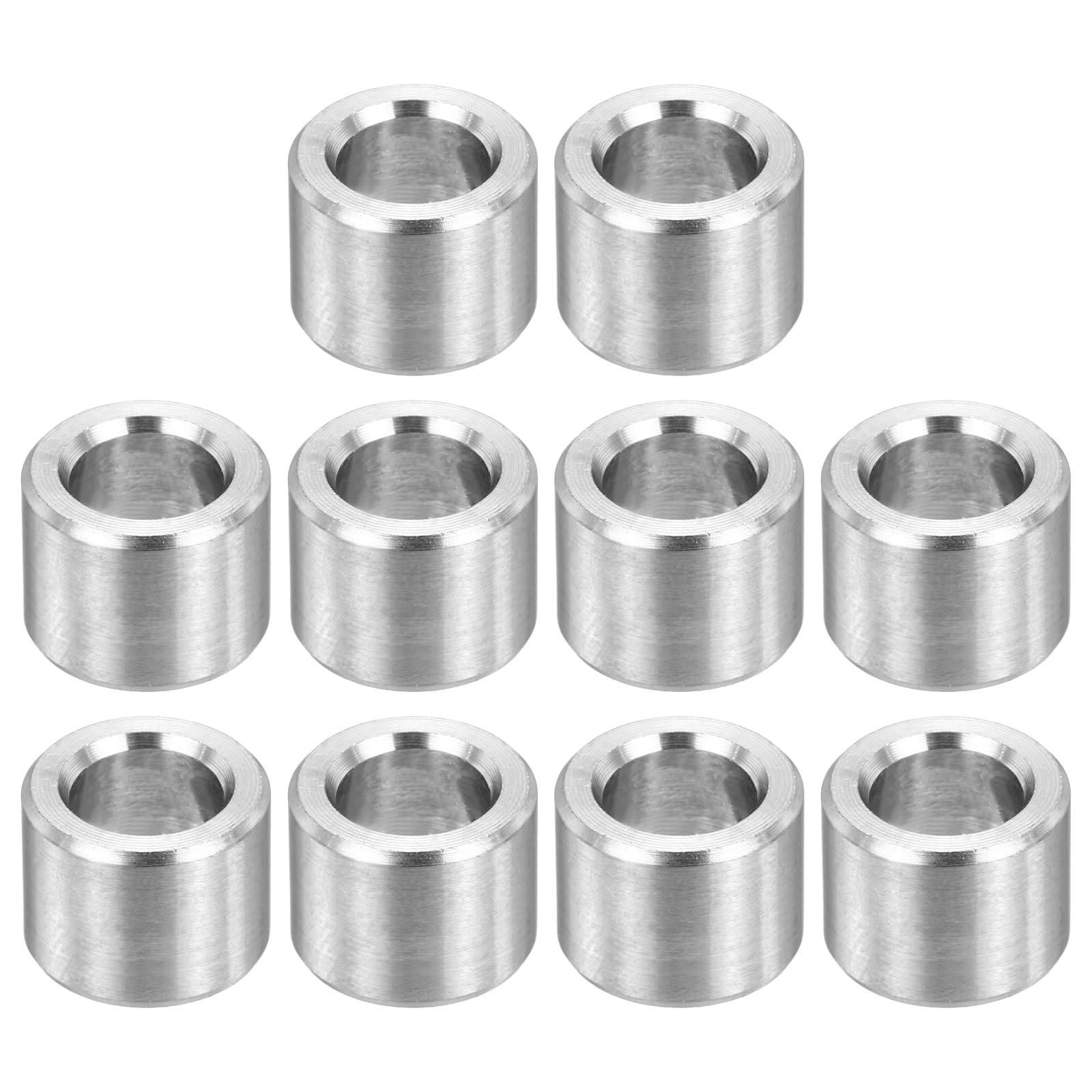 PATIKIL M6 Stainless Steel Spacers, 12Pcs Metal Spacer 6mm ID x 10mm OD x 8mm l Screw Standoff for 1/4" or M6 Screw