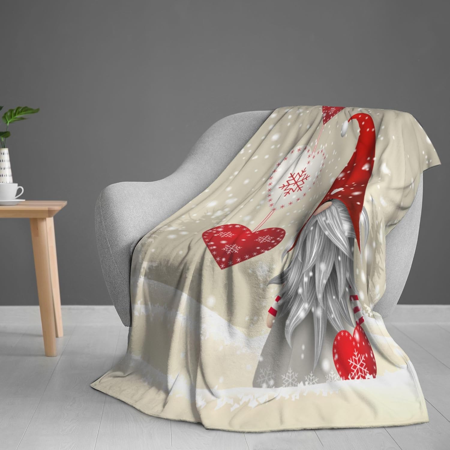 Christmas Gnomes Throw Blanket, Xmas Gifts 320GSM Blanket, Fluffy Cozy Soft Warm Plush Lightweight Decorative Blanket Quilt for Bed Chair Couch Sofa (Christmas Elves 1, 50"x40") - Image 4