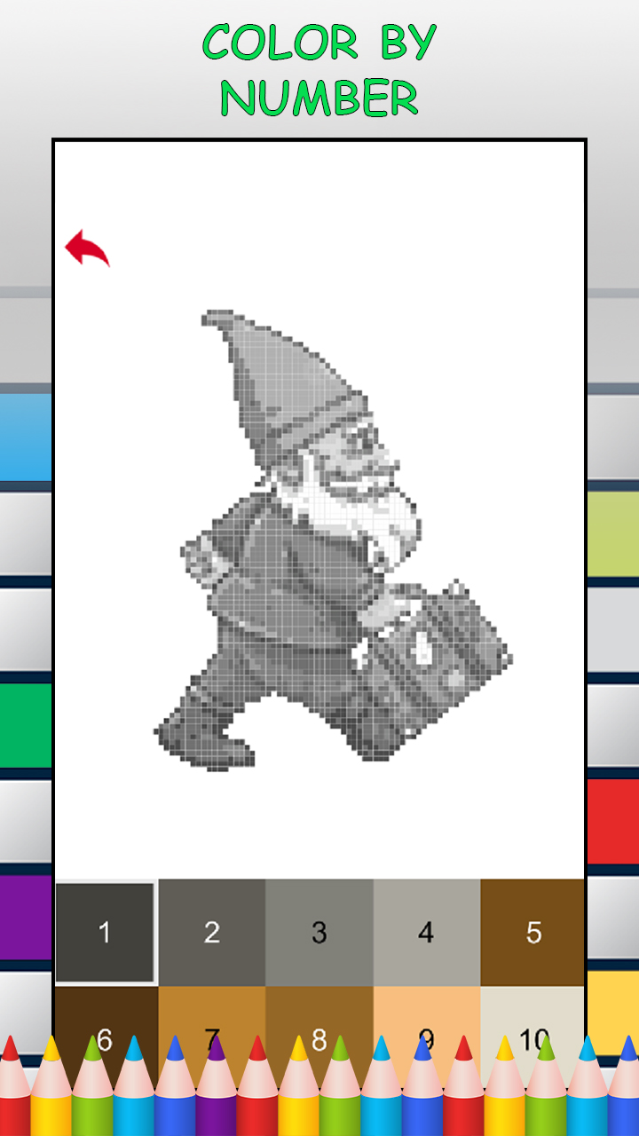 Gnomes Color by Number - Free Pixel Art Game - Coloring Book Pages ...