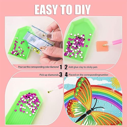 Miniatura 7 de Miairivy Kits de pintura de diamantes para niños, paquete de 6 dibujos animados de lujo, arte de diamantes 5D de nueva generación, juego de pintura