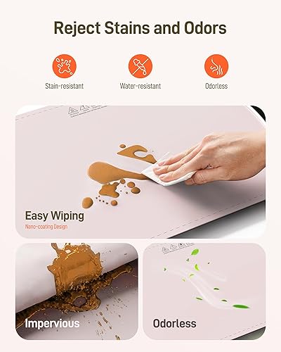 Miniatura 4 de Tapete de calentamiento para alimentos, tapete eléctrico de calentamiento de alimentos con 8 niveles de temperatura y temporizador de 4 horas,