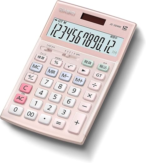 Amazon カシオ 本格実務電卓 12桁 検算機能 グリーン購入法適合 ジャストタイプ ピンク Js wk Pk ビジネス電卓 文房具 オフィス用品