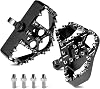 Dyna Softail Mini Floorboard Motorcycle CNC Wide Fat Foot Pegs, 360° Roating Rider Footrest Boards MX Chopper Bobber Style For Harley Touring Road King Sportster 883 Dyna Softail (Black)