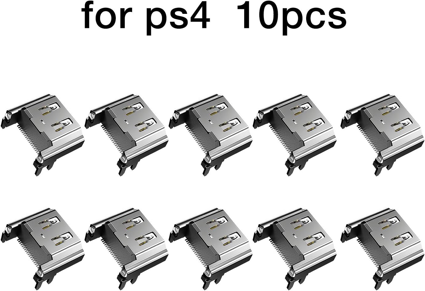 ZIYUETEK10 Pack HDMI Port Socket Interface Connector Replacement for Sony Playstation 4 PS4 ((Note:NOT FIT for PS4 Slim/PRO)