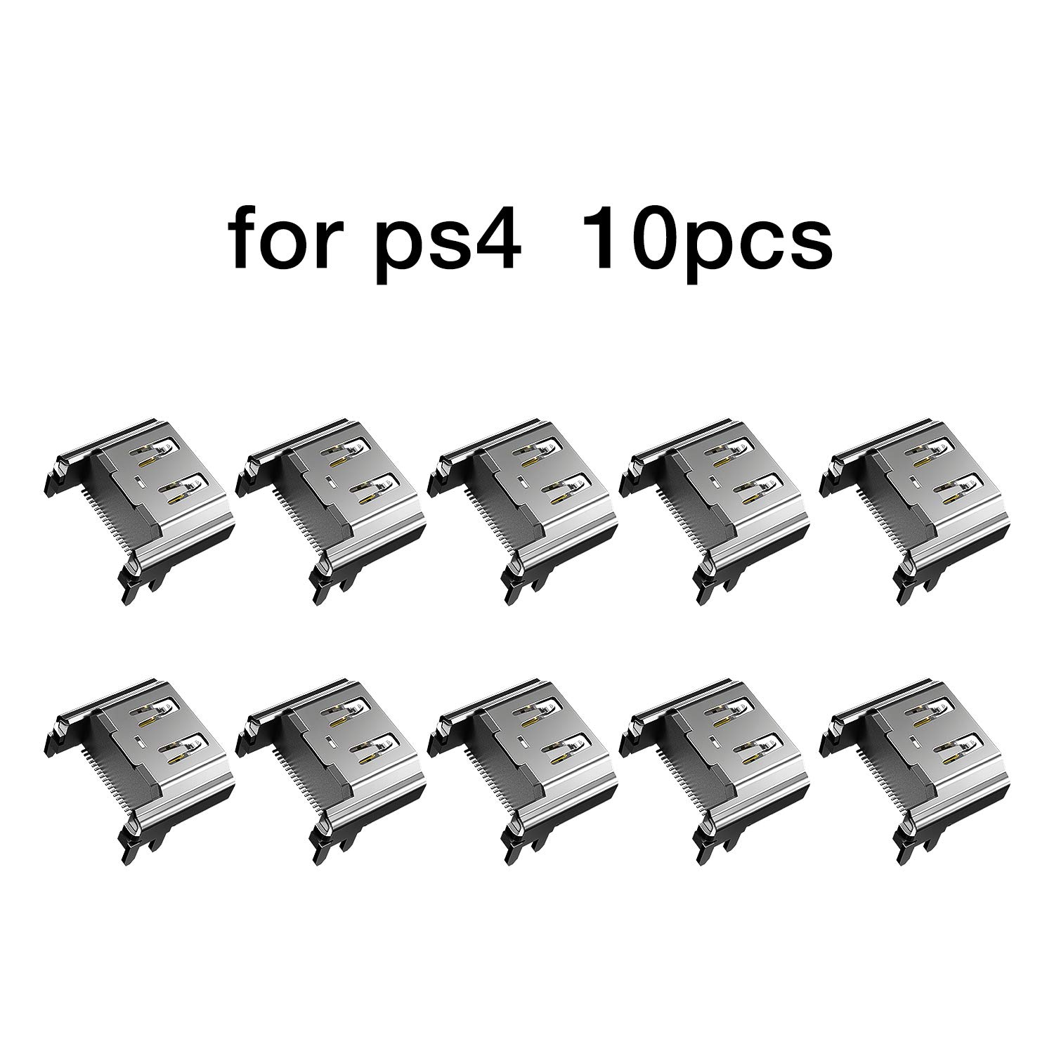 ZIYUETEK10 Pack HDMI Port Socket Interface Connector Replacement for Sony Playstation 4 PS4 ((Note:NOT FIT for PS4 Slim/PRO)