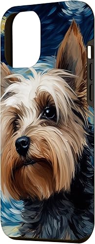 Miniatura 2 de Funda para iPhone 12 Pro Max Yorkshire Terrier Dog Starry Night Vincent Van Gogh Yorkie