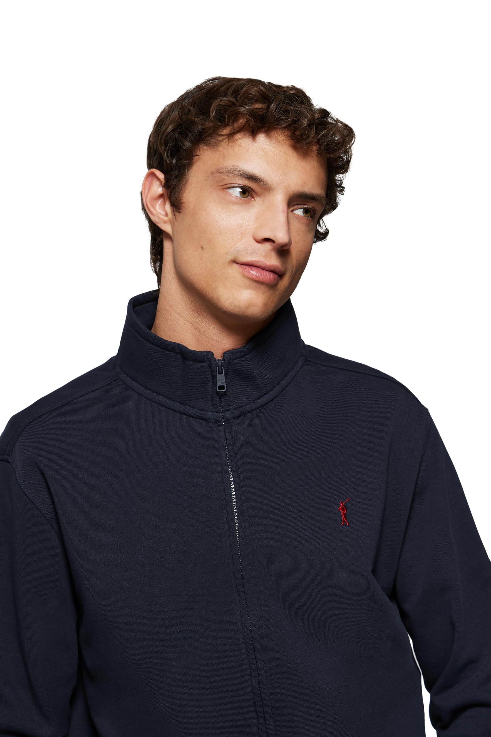 Polo Club Sudadera Hombre Sin Capucha y con Cierre de Cremallera - 100% Algodón - Zipper Neck Sweatshirt Men