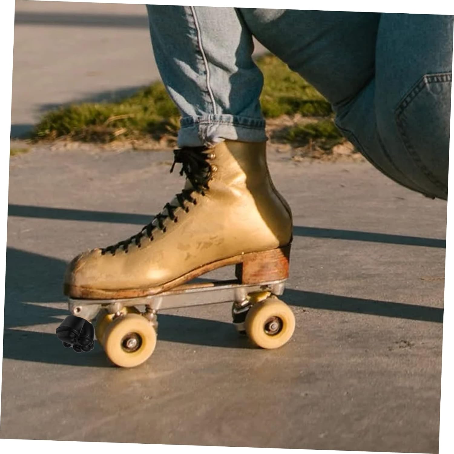 BESPORTBLE Skate Stoppers for Roller Skates Cat Claw Shape Brakes Double-Row Toe Stops Rubber Brakes No Noise Easy to Assemble