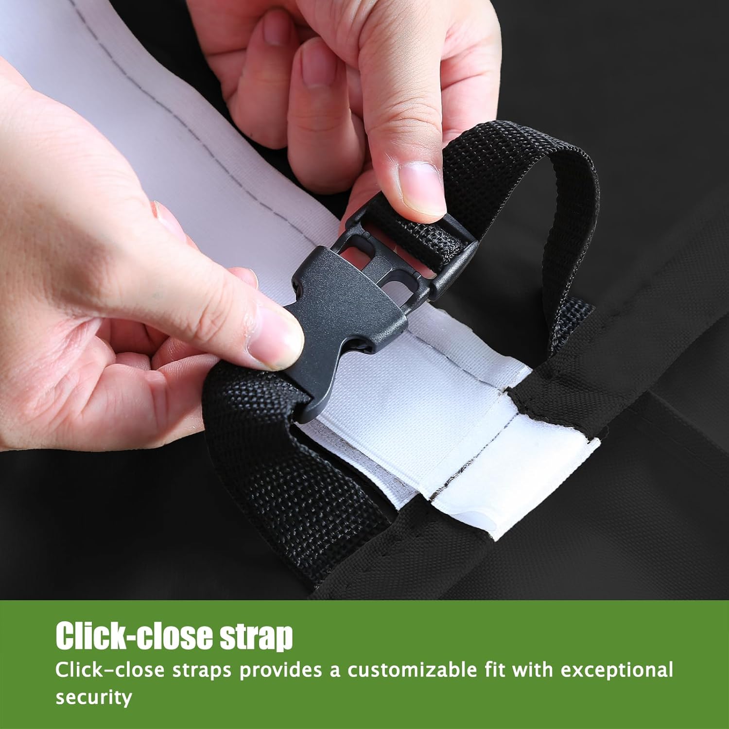 Air Conditioner Cover for Outside Units with Upgraded Fabric, Durable 600D AC Cover for Outdoor Air Conditioner, Fits up to 38W x 38D x 40H Inch Black