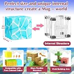 JLH Magnetic Blocks for Kids - 100 PCS Unicorn Magnetic Building Blocks and Cubes - STEM Montessori Sensory Toys for 3+ Year Old Girls Boys - Birthday Gift