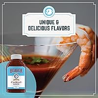Vista 4 de Beaver Salsa de cóctel con rábano picante fresco rallado, botella de 13 oz