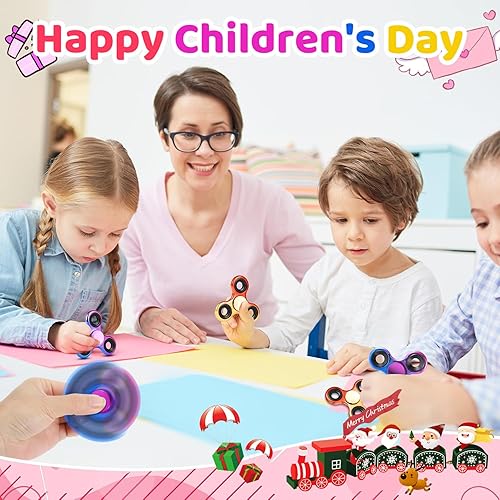 Vista 5 de Fidget Spinner 2 unidades, juguetes de metal Fidget Spinners para adultos y niños, recuerdos de fiesta de Halloween, reducción del estrés y alivio