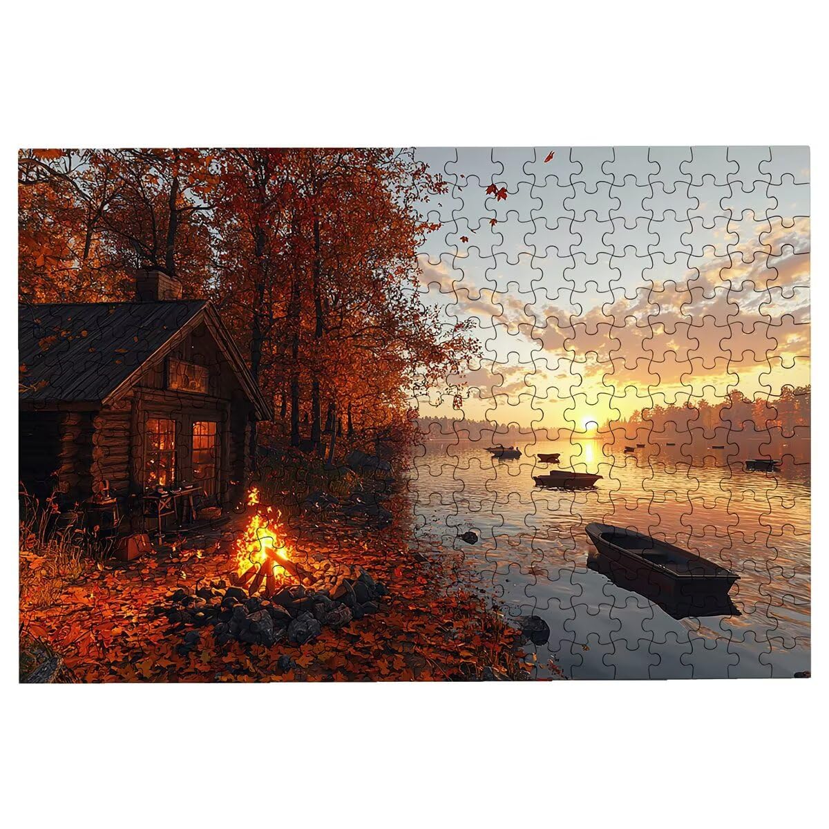 Puzzle 4000 Pezzi Foresta, Puzzle Cabina per Adulti, Puzzles in Legno Intrattenimento Creativo, Divertimento, Puzzles Educativi Classici con Confezione di Alta Qualità Idea Regalo Donna Decor -2988