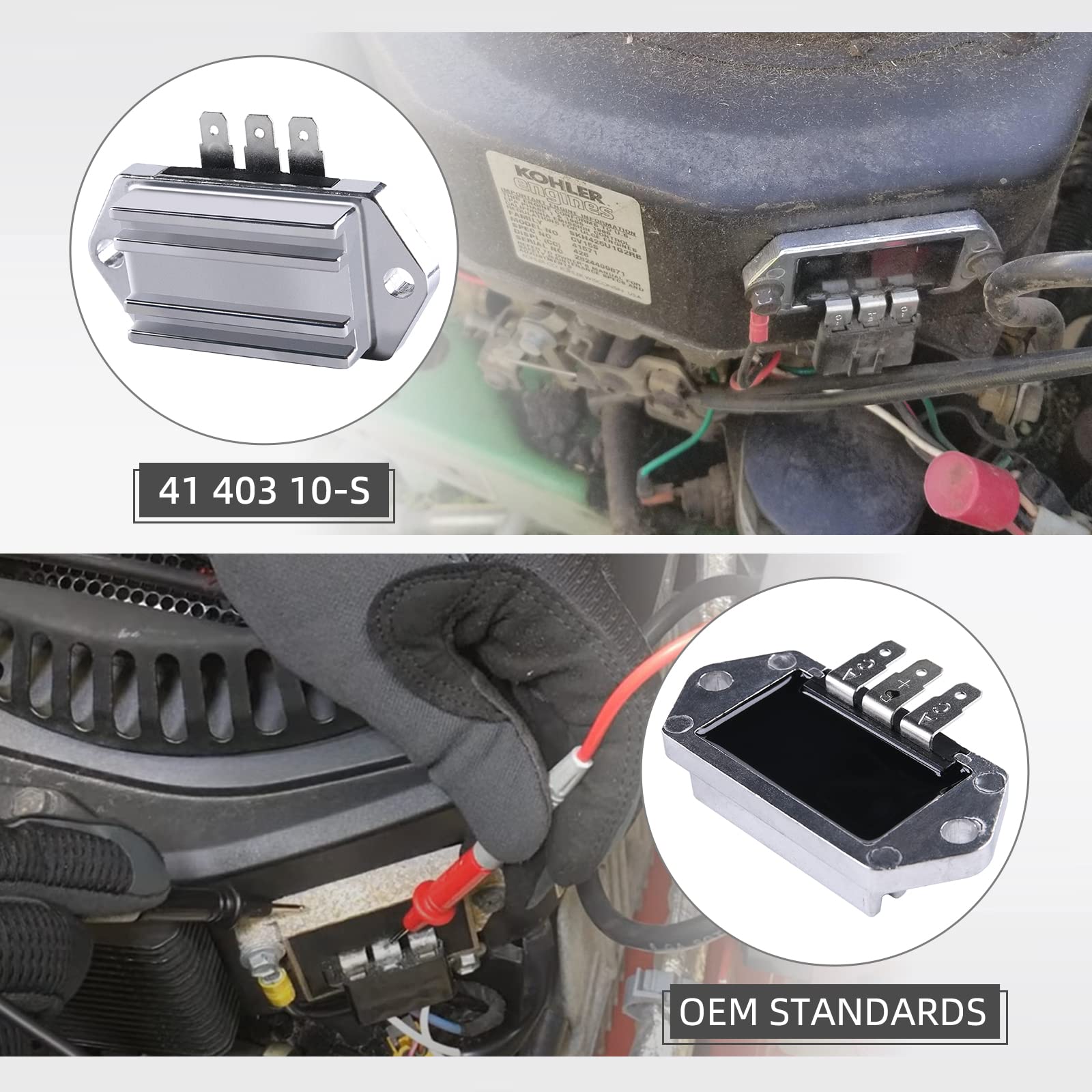 John_Parts 15 AMP Voltage Regulator Replacement For Kohler 25-403-37-S 41-403-10-S AM106358