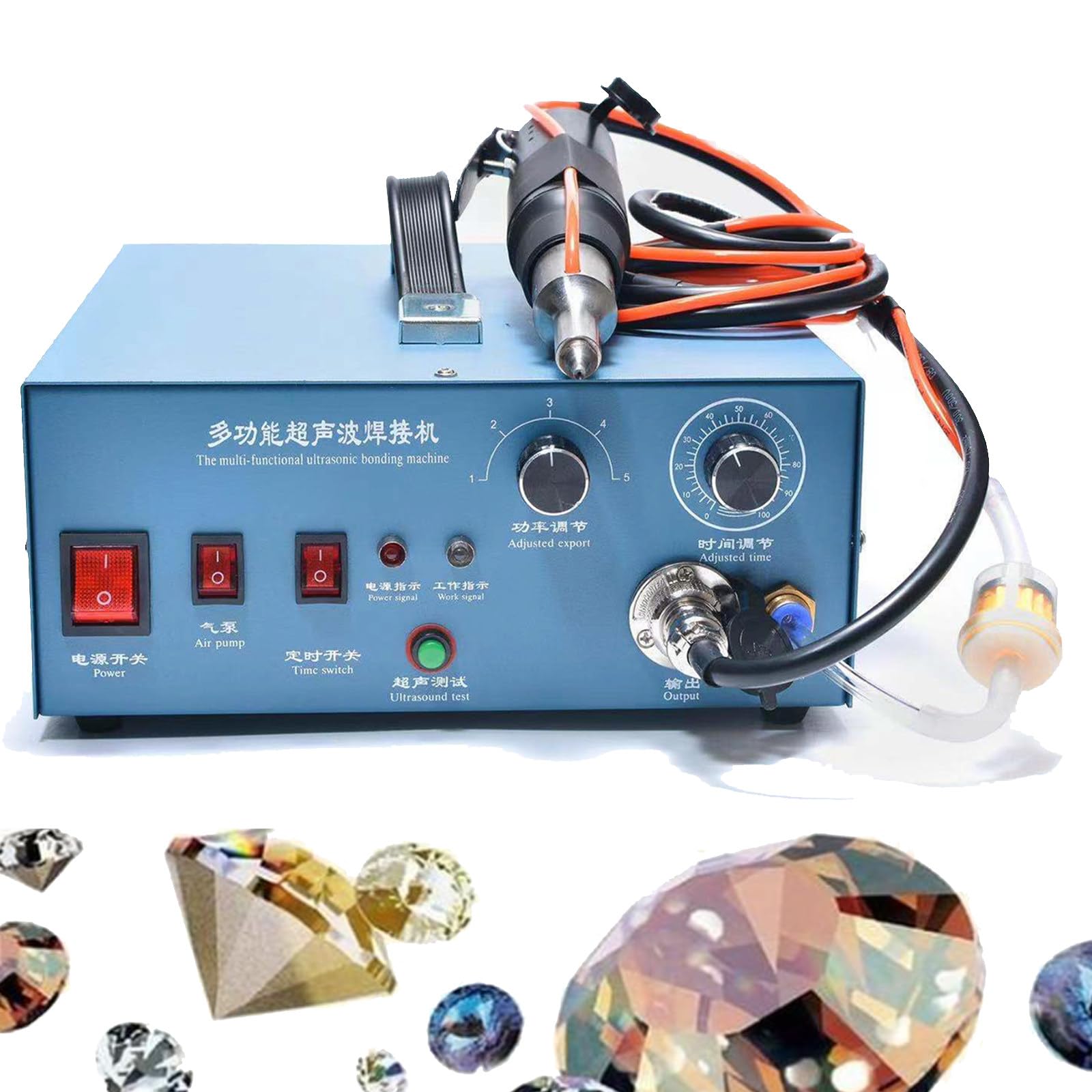 HTDRE Rhinestone Applicator Tool, Hotfix Press Machine for DIY Beads, Pearl Setter, No Glue Required Hot Fix Wand for Crystal Bling Projects