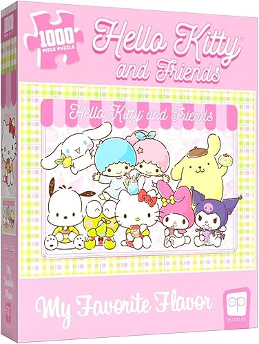 Hello Kitty and Friends My Favorite Flavor Rompecabezas de 1000 piezas  Rompecabezas coleccionable con Hello Kitty, Cinnamoroll, Keroppi