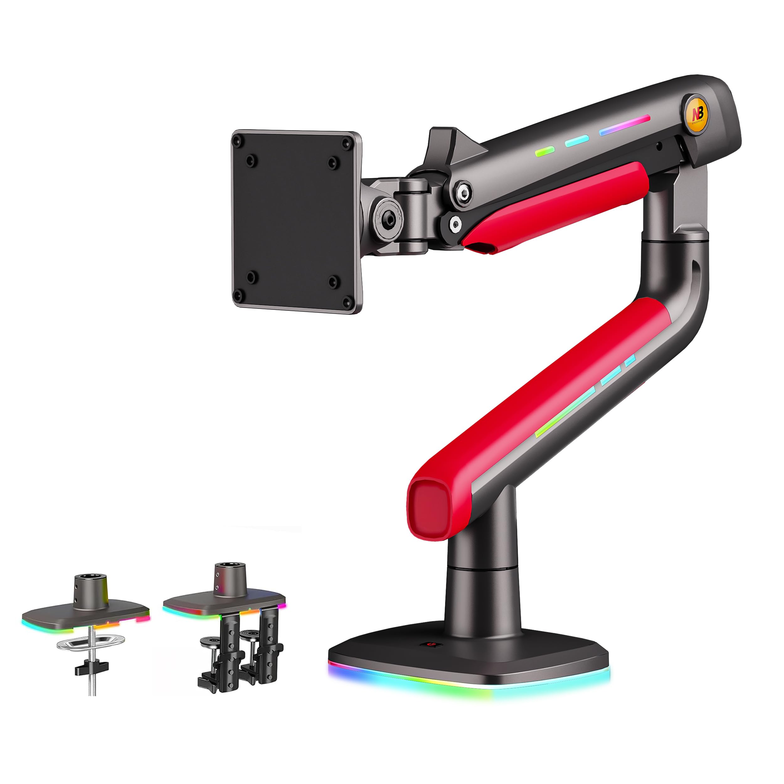 Amazon.co.jp: NB ERGONOMIC【RGBライト付き】大型モニターアーム 大