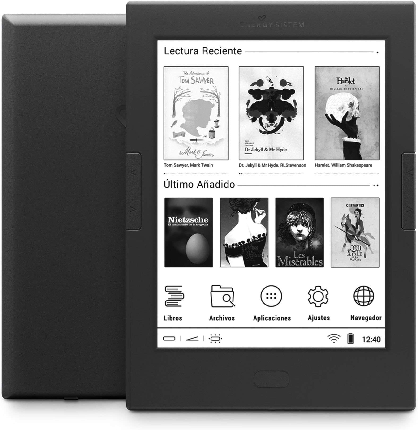 Energy Sistem eReader Pro 4 – 6 inch eBook Reader (Touch, Wi-Fi, 8 GB Memory, Android) Black