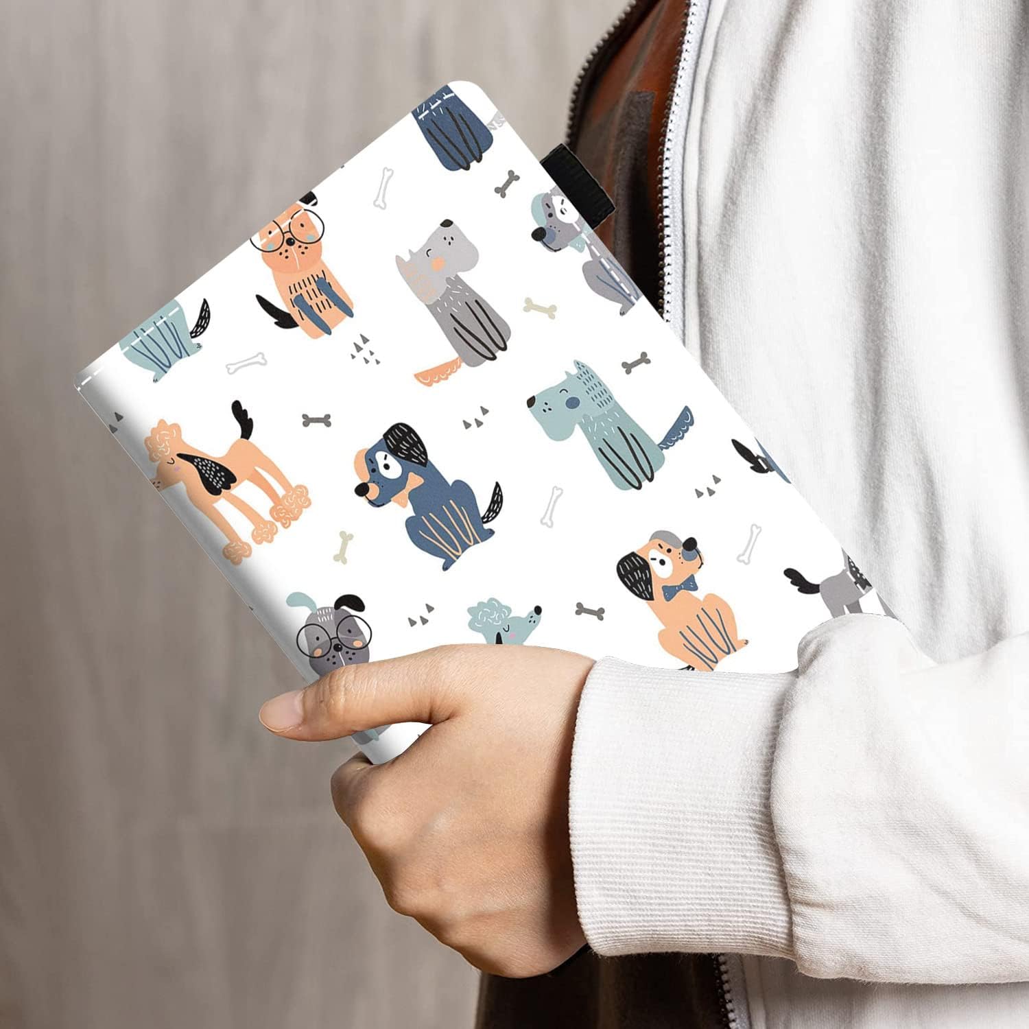 Case for All-New Amazon Kindle Fire HD 8/Fire HD 8 Plus Tablet (12th/10th Generation, 2022/2020 Release) - PU Leather Folio Case with Smart Auto Wake/Sleep, Cute Cartoon Dog