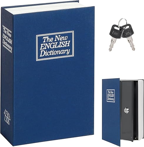 Miniatura 21 de Decaller Caja fuerte con diseño de libro de distracción con cerradura de combinación, caja de seguridad oculta con forma de diccionario, 9.5 x 6.2 x