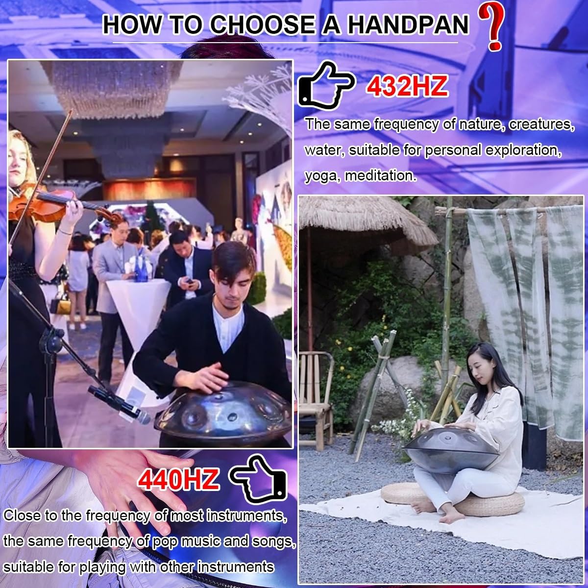 Handpan drum 22 inches 9 notes 432Hz/440Hz steel drums Hand pan percussion instruments for adults carry bag Handpan Steel Drums Musical instrument(Blue,432Hz) 4 71HNgP8OHwL. AC SL1200