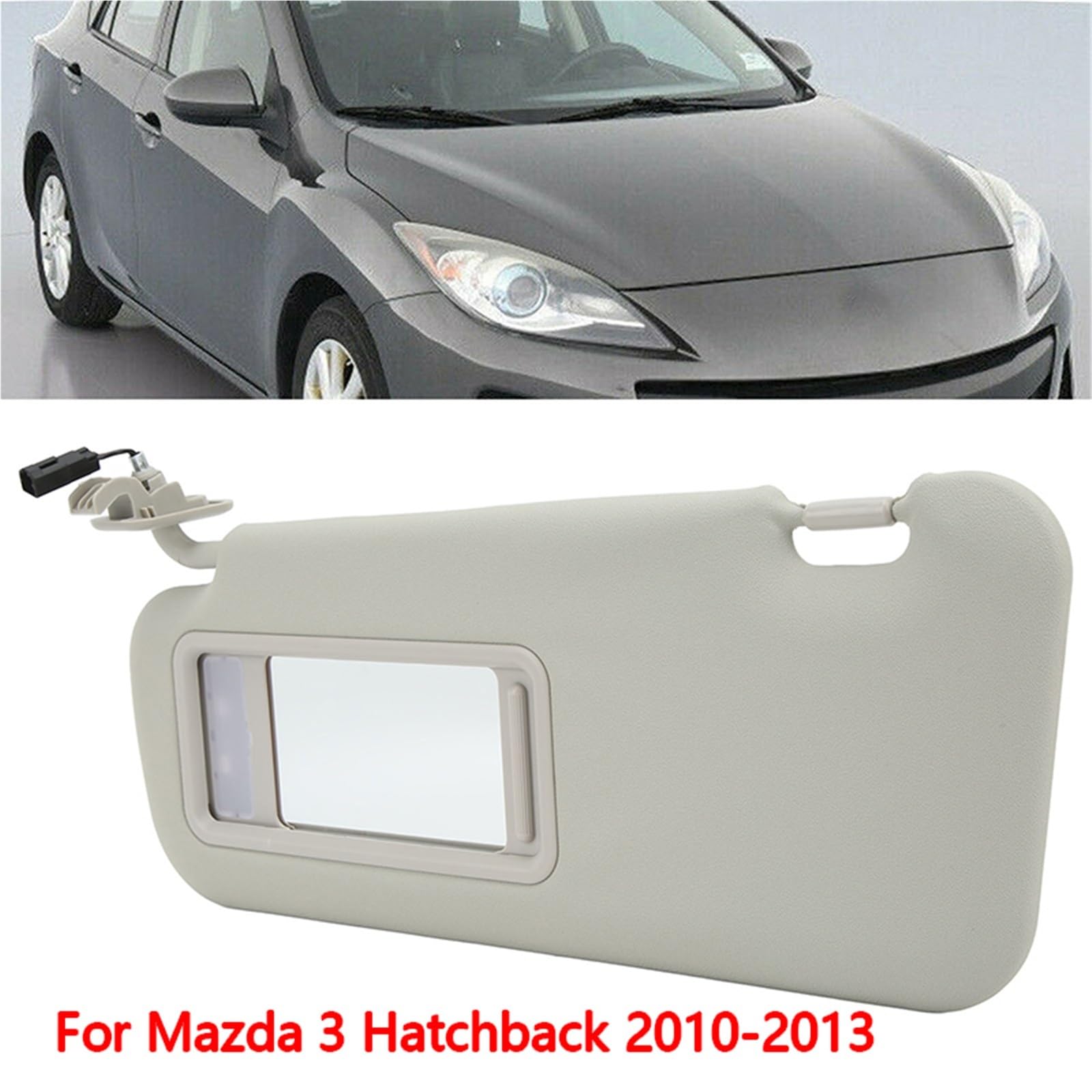 Przedłużacz osłony przeciwsłonecznej Lewa osłona przeciwsłoneczna Lewa strona kierowcy Osłona przeciwsłoneczna Wnętrze Wymiana Pasuje do Mazda 3 2010-2013 Części wewnętrzne Części samochodowe