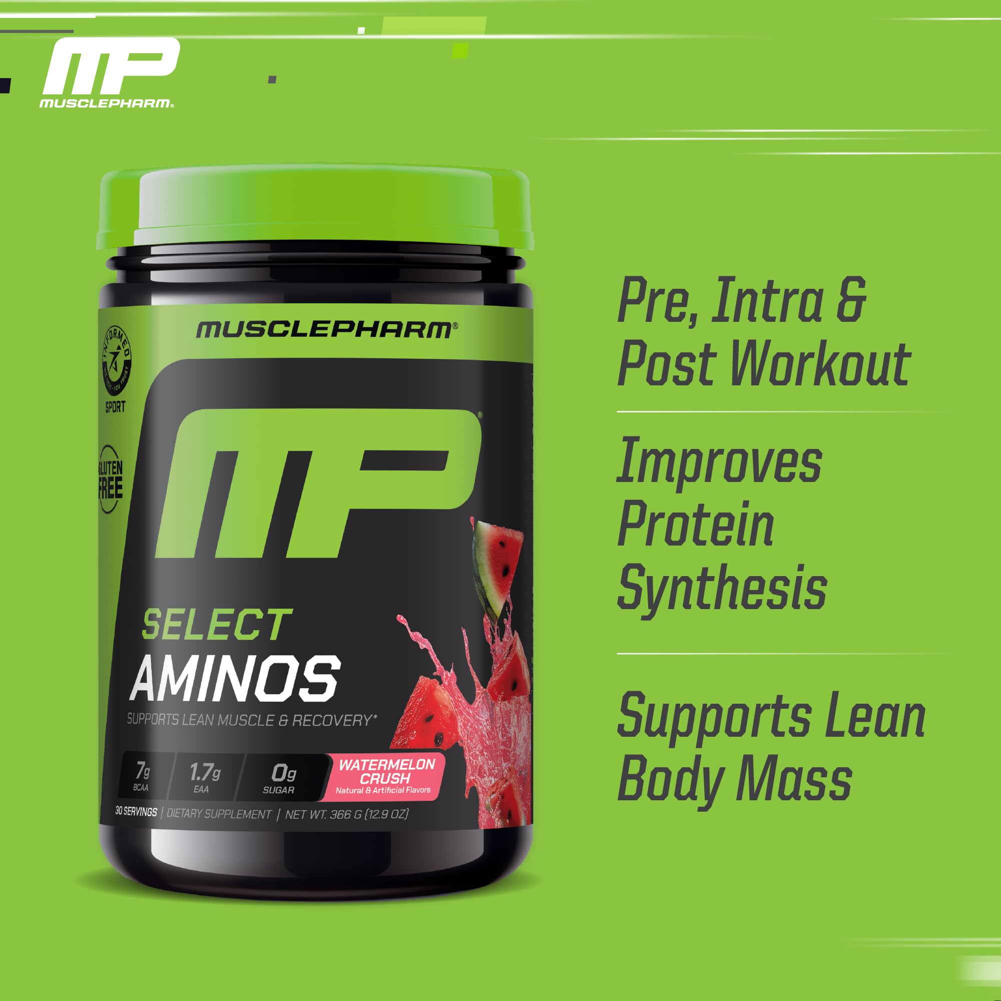 Muscle Pharm Select Aminos EAA + BCAA Powder | Watermelon Crush — Amazon image 4
