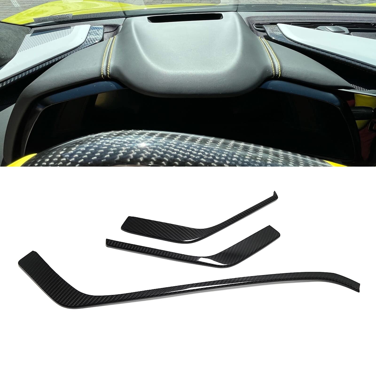 Carbon Fiber Center Console Panel Interior - Corvette C8