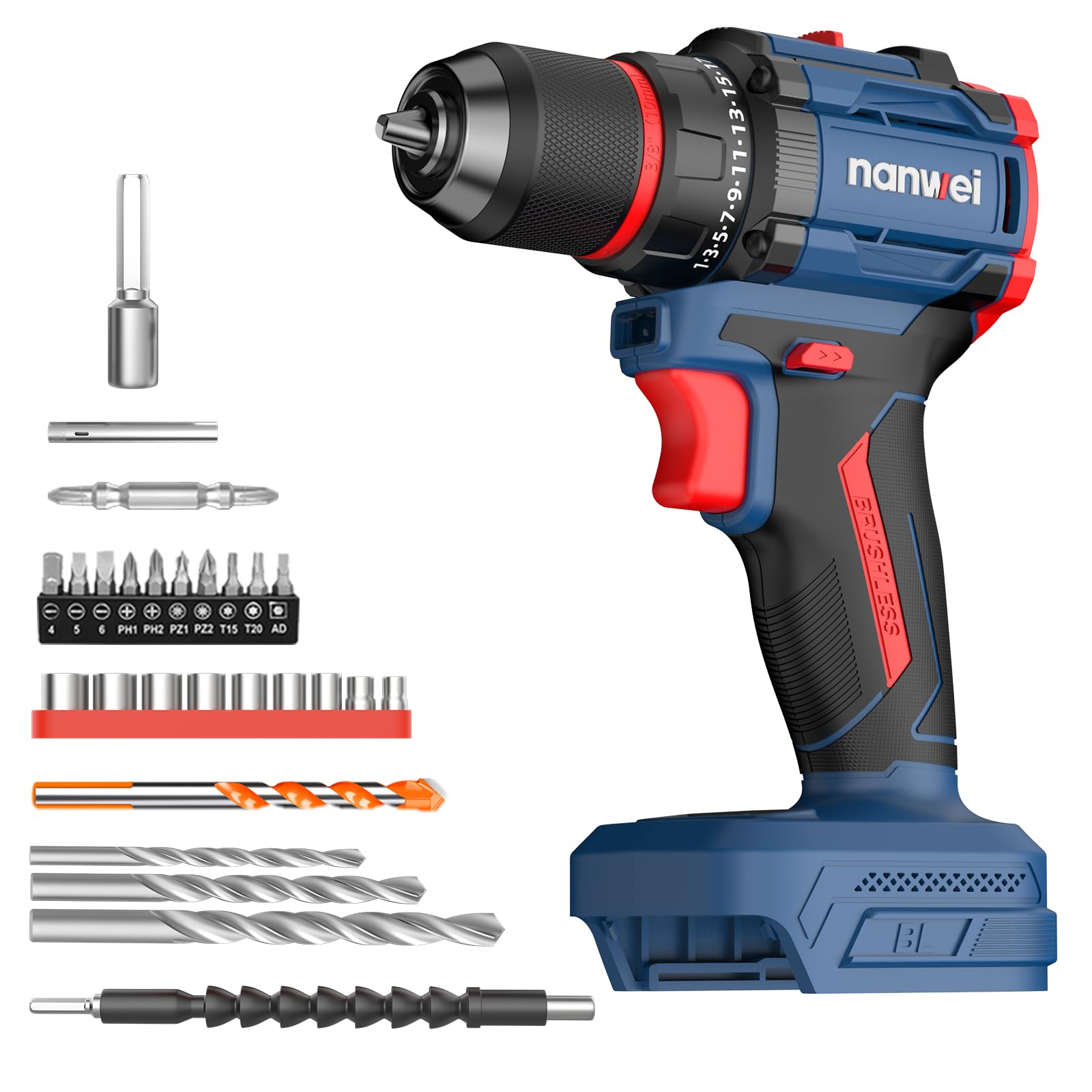 Amazon | NANWEI 電動ドライバー 充電式ドリルドライバー マキタ