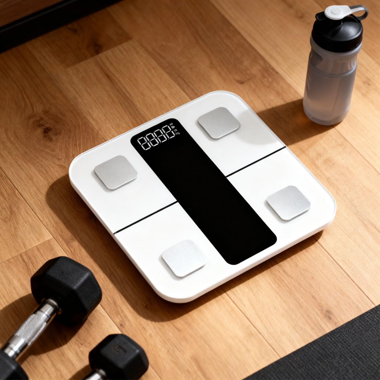 Báscula inteligente de 25 mediciones de grasa corporal, báscula de baño de peso digital, función inalámbrica, cambio de kg/libra