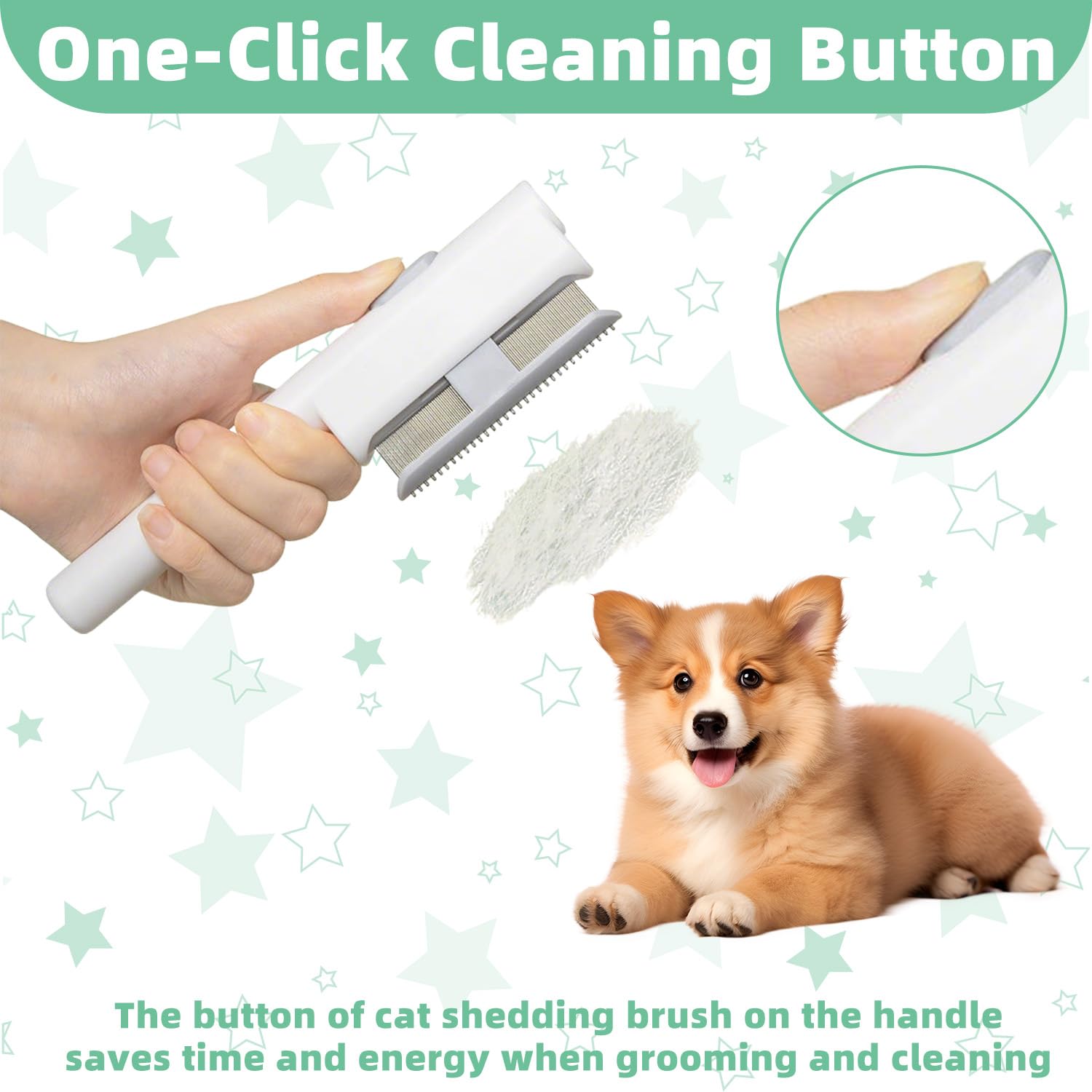 Flea Comb, 2Pcs Flea Comb for Cats Cat Flea Comb - Image 3