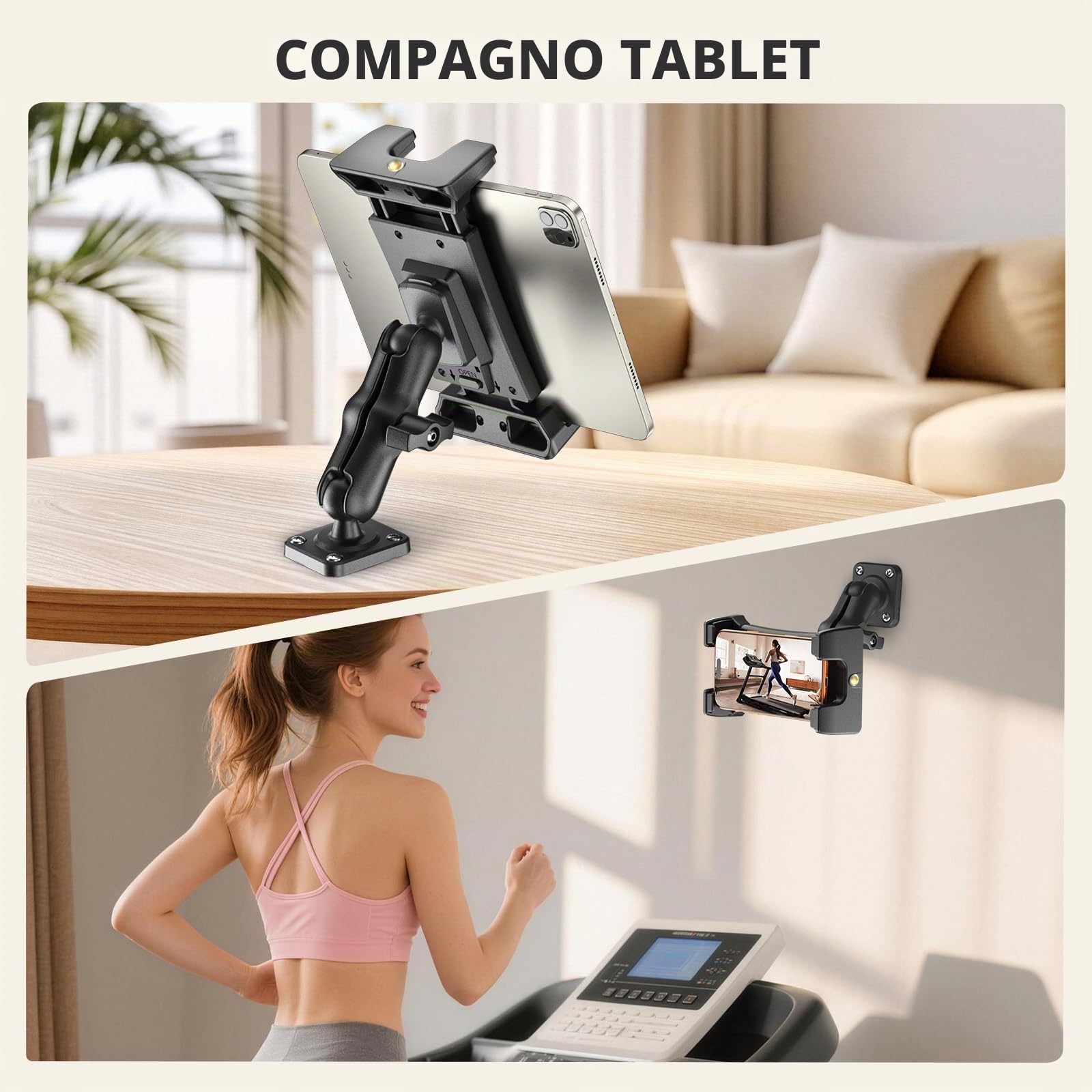OHLPRO Supporto per Tablet da Auto Base per Trapano Resistente, Compatibile con iPad Samsung, Tablet e Telefono, Supporto per Tablet da Auto per Camion/Veicoli Commerciali/Desktop/Parete, ecc.