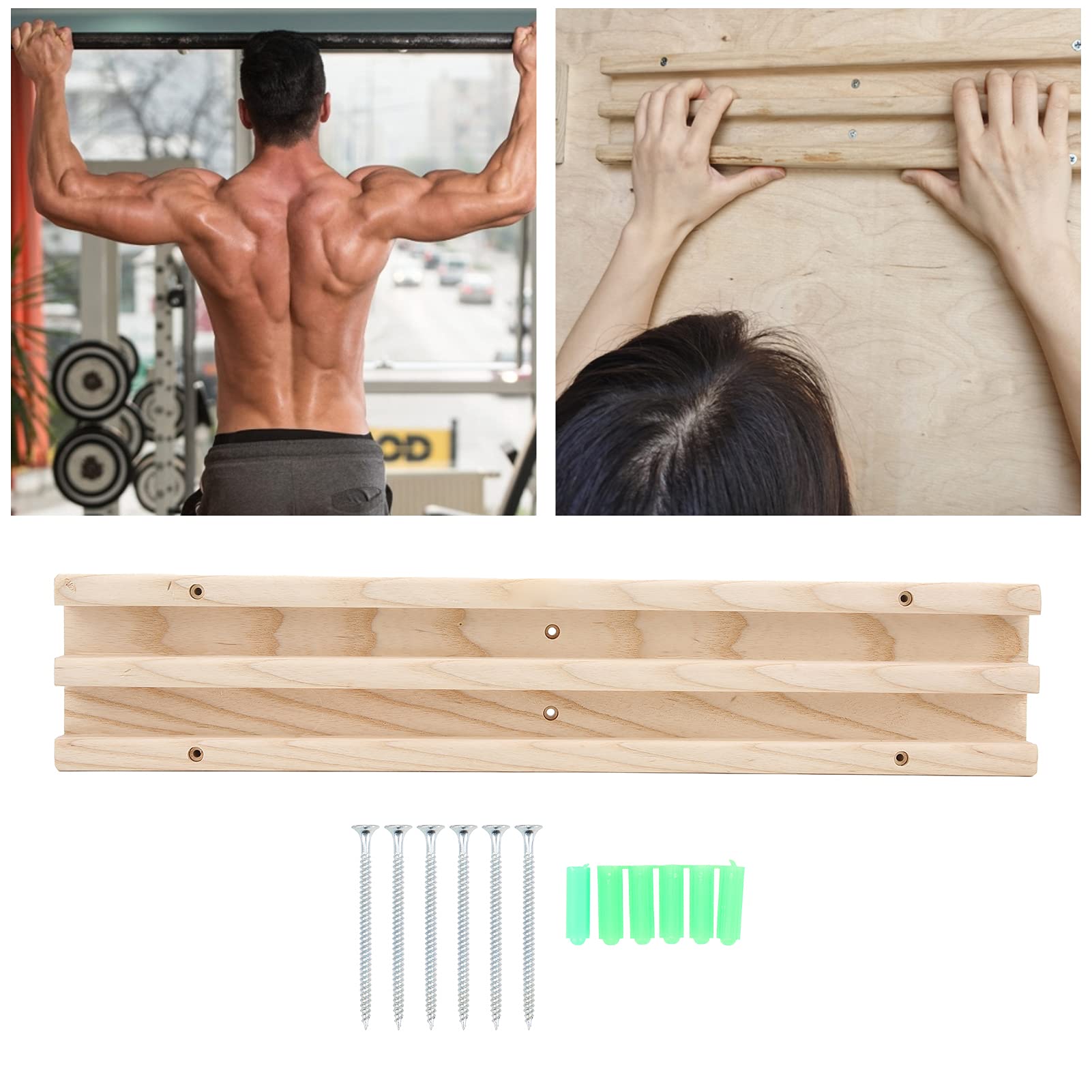 Alomejor Tavola per da Arrampicata, Prese Multiple, Allenamento della | Legno Massello con Cera Bianca, Prese Multiple, Telaio Porta, Parete Arrampicata, RV